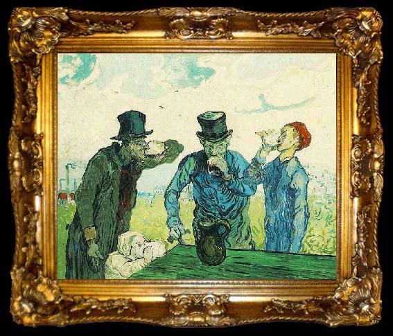 framed  Vincent Van Gogh the Drinkers, ta009-2